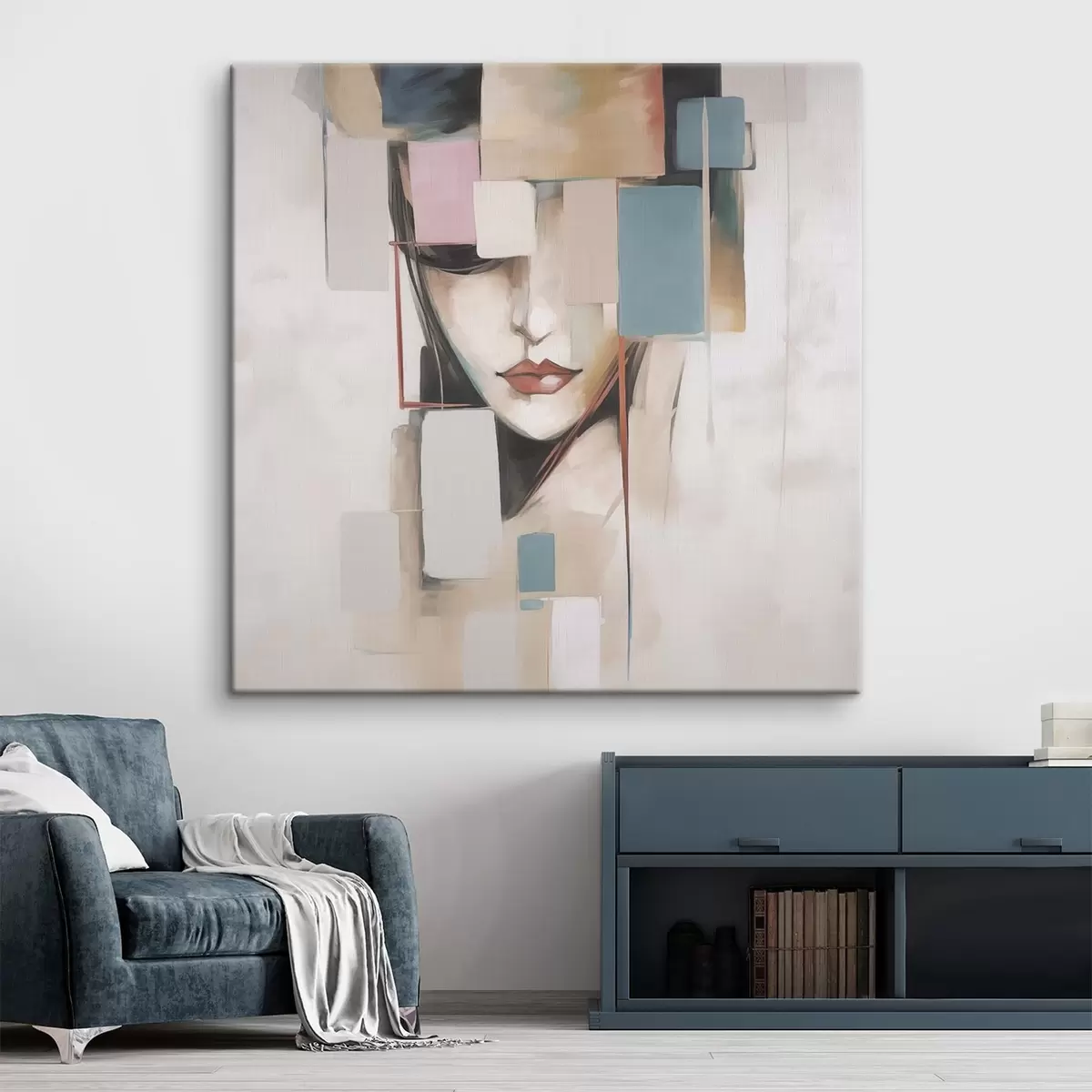 murales de pared Retrato abstracto imitación de pintura s45920