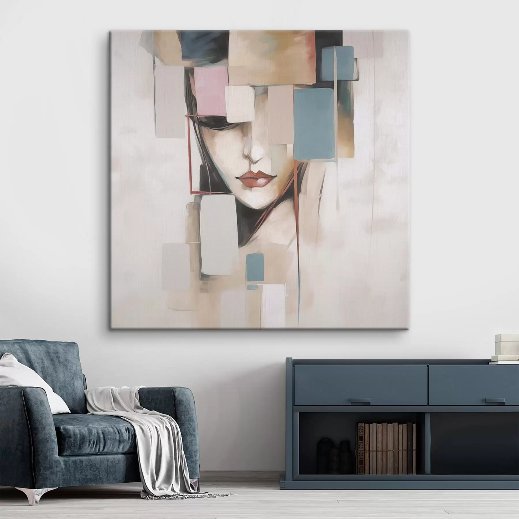 murales de pared Retrato abstracto imitación de pintura s45920