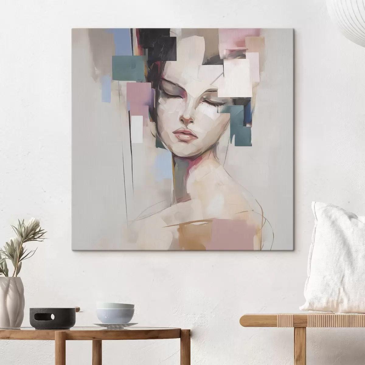 murales de pared Retrato abstracto imitación de pintura s45921