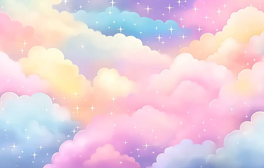 murales de pared Nubes con estrellas w04585