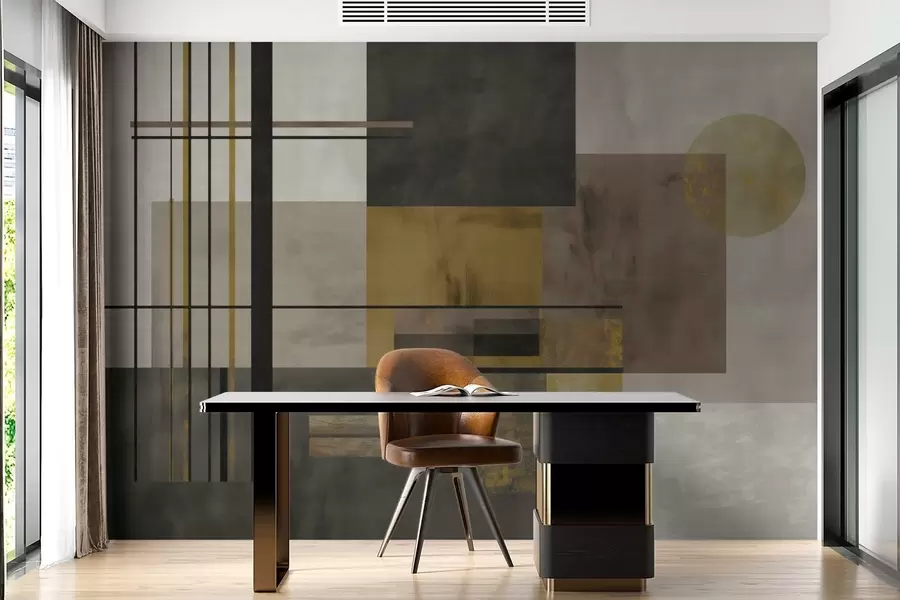 murales de pared geometría abstracta w04502