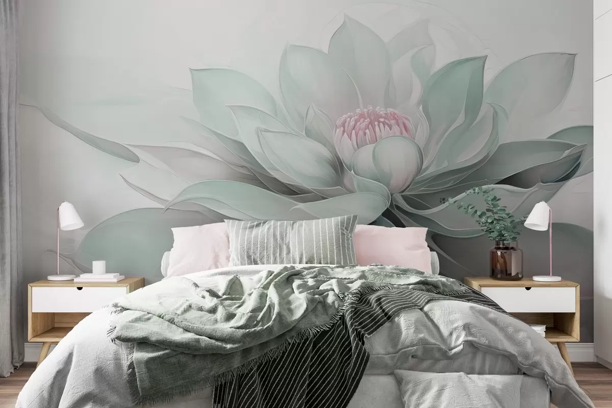 murales de pared El misterio de la flor w04563v2