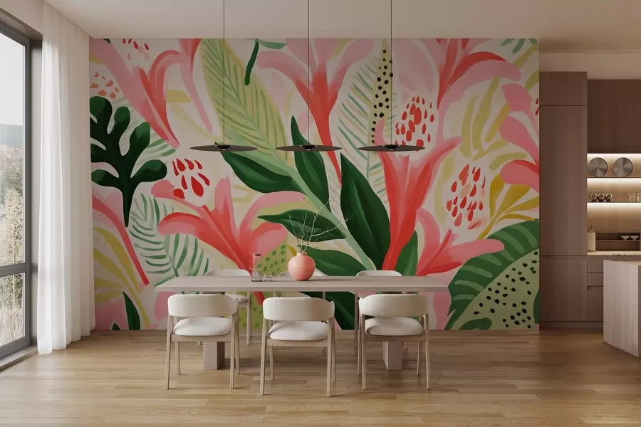 murales de pared Vuelo de colores w04564