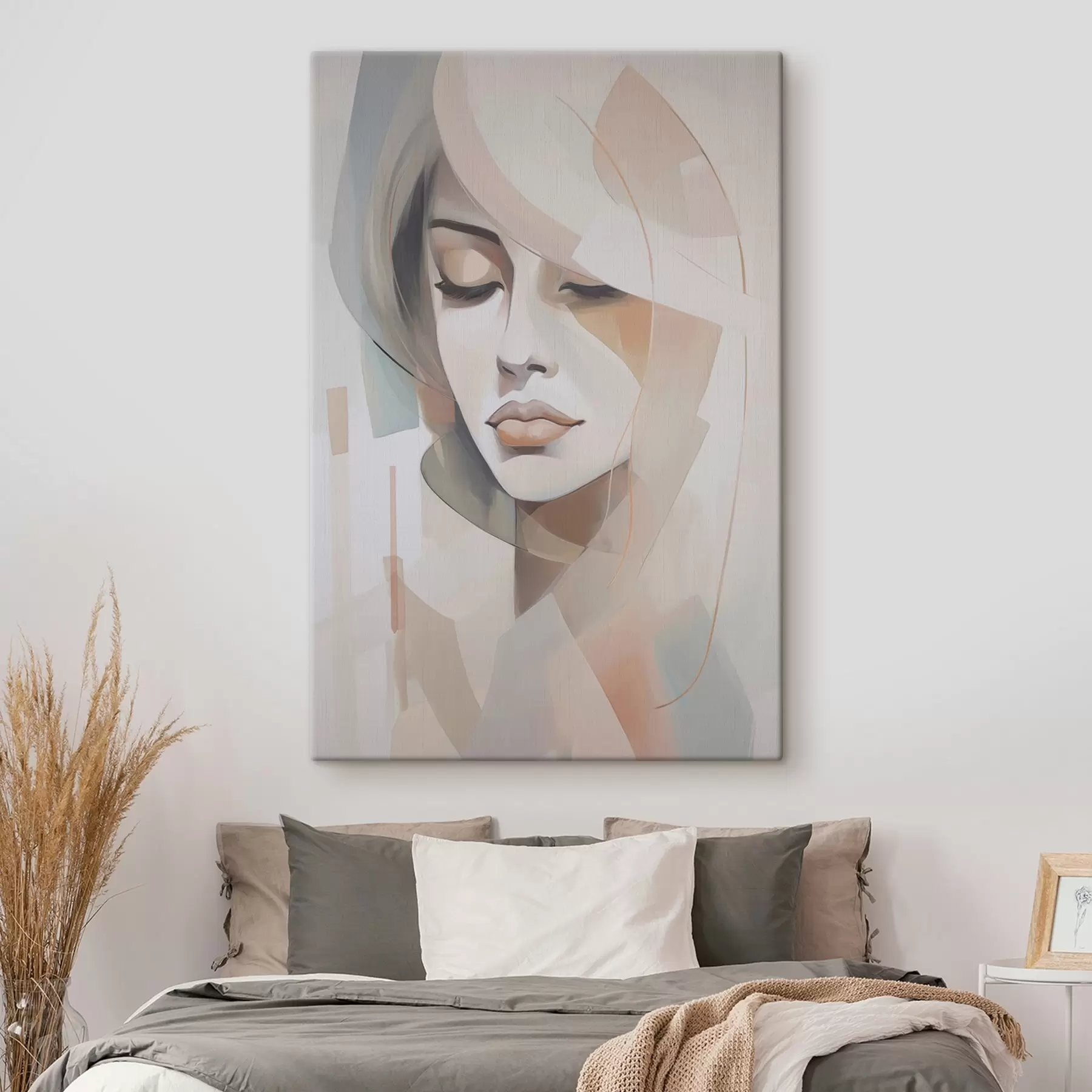 murales de pared Retrato abstracto de una niña s45972