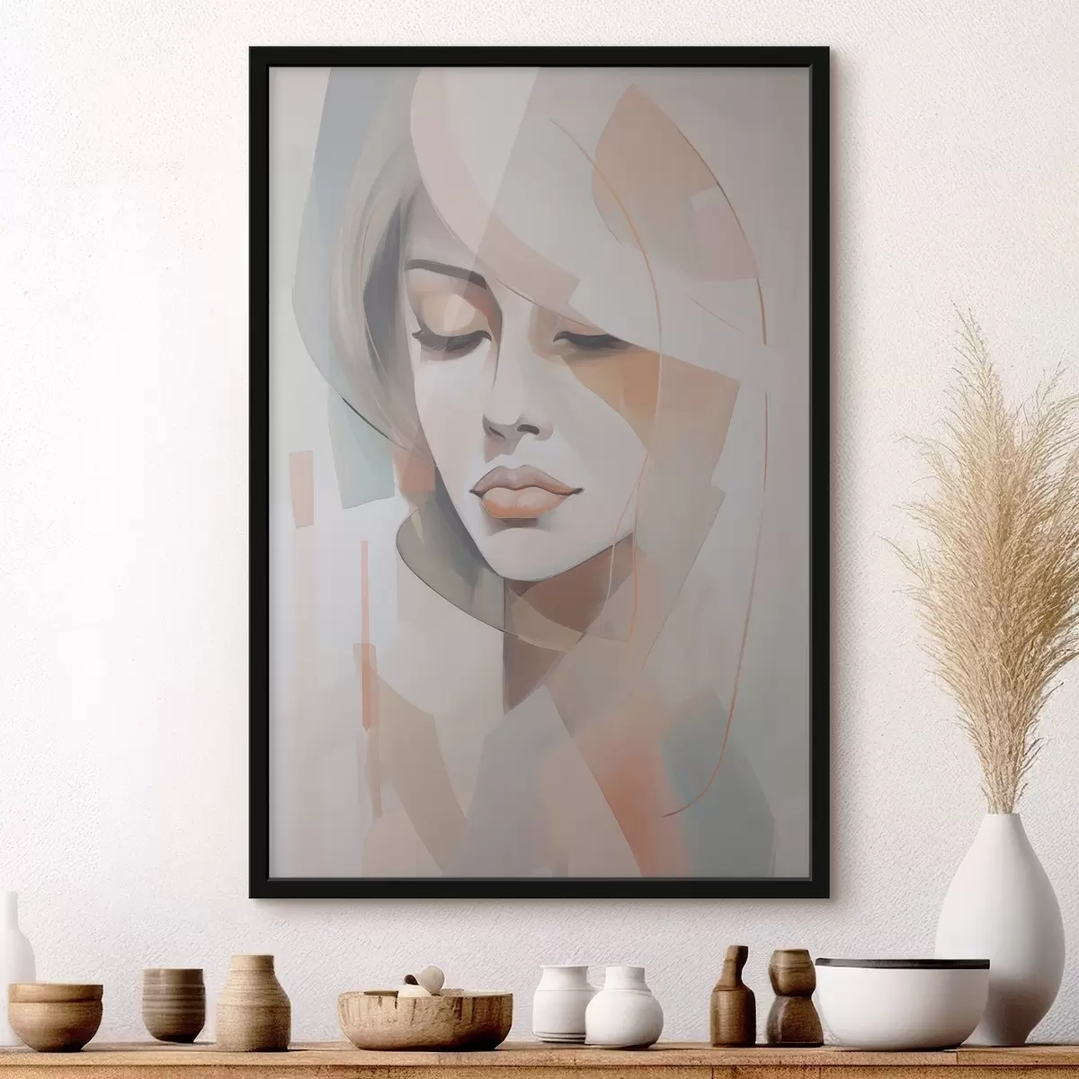 Poster Retrato abstracto de una niña f45972