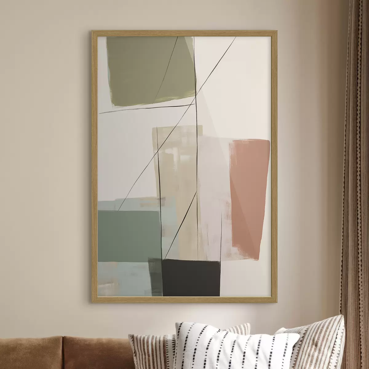 Poster Abstracción con imitación de abrasiones f45974