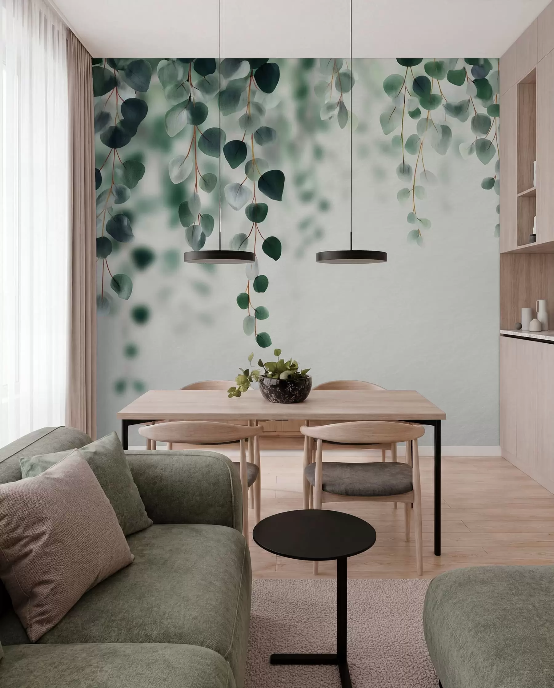 murales de pared Eucalipto desde lo alto w04393