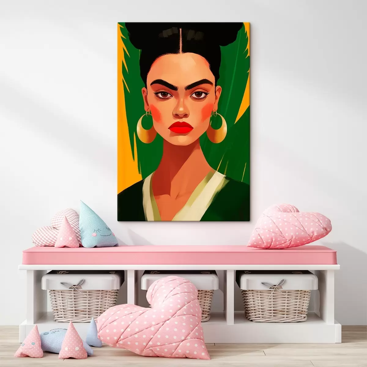 murales de pared Mujer con pendientes s45953