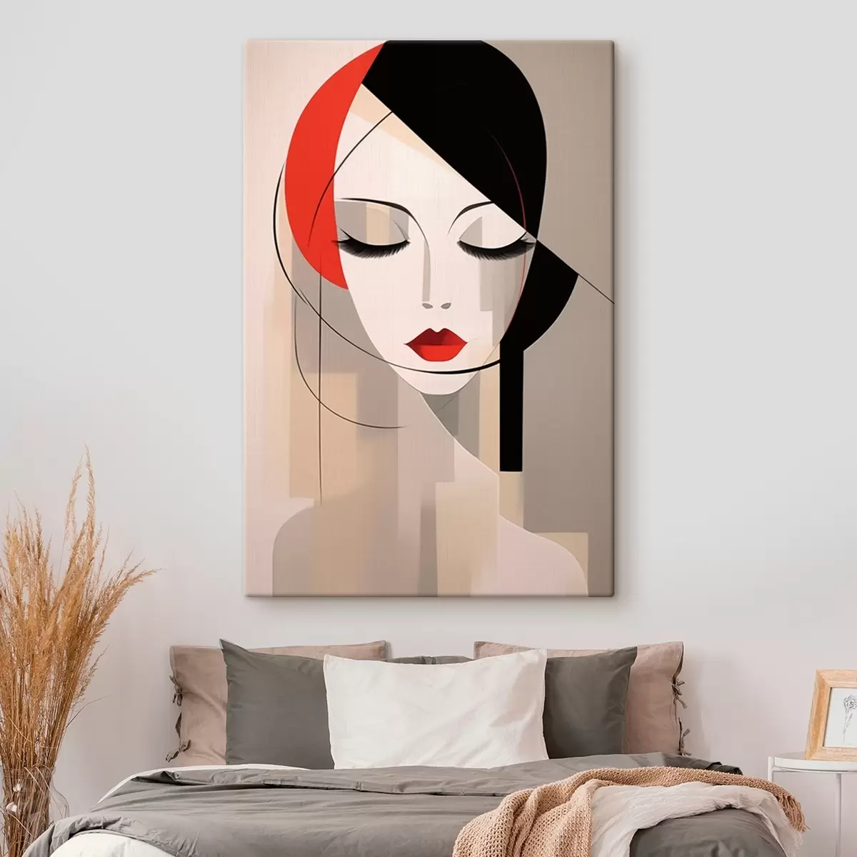 murales de pared Retrato femenino abstracto s45965