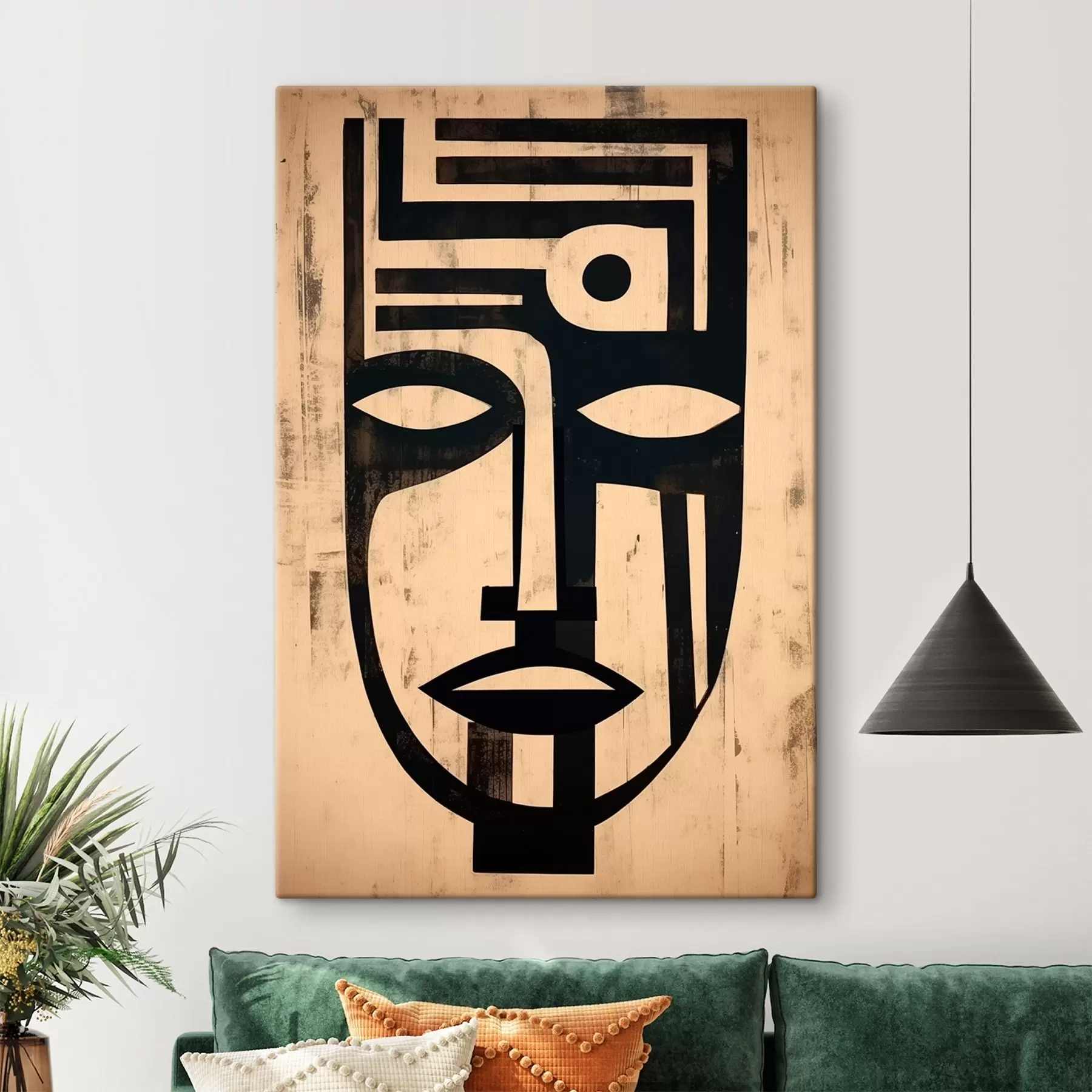 murales de pared Cara abstracta geométrica s45970