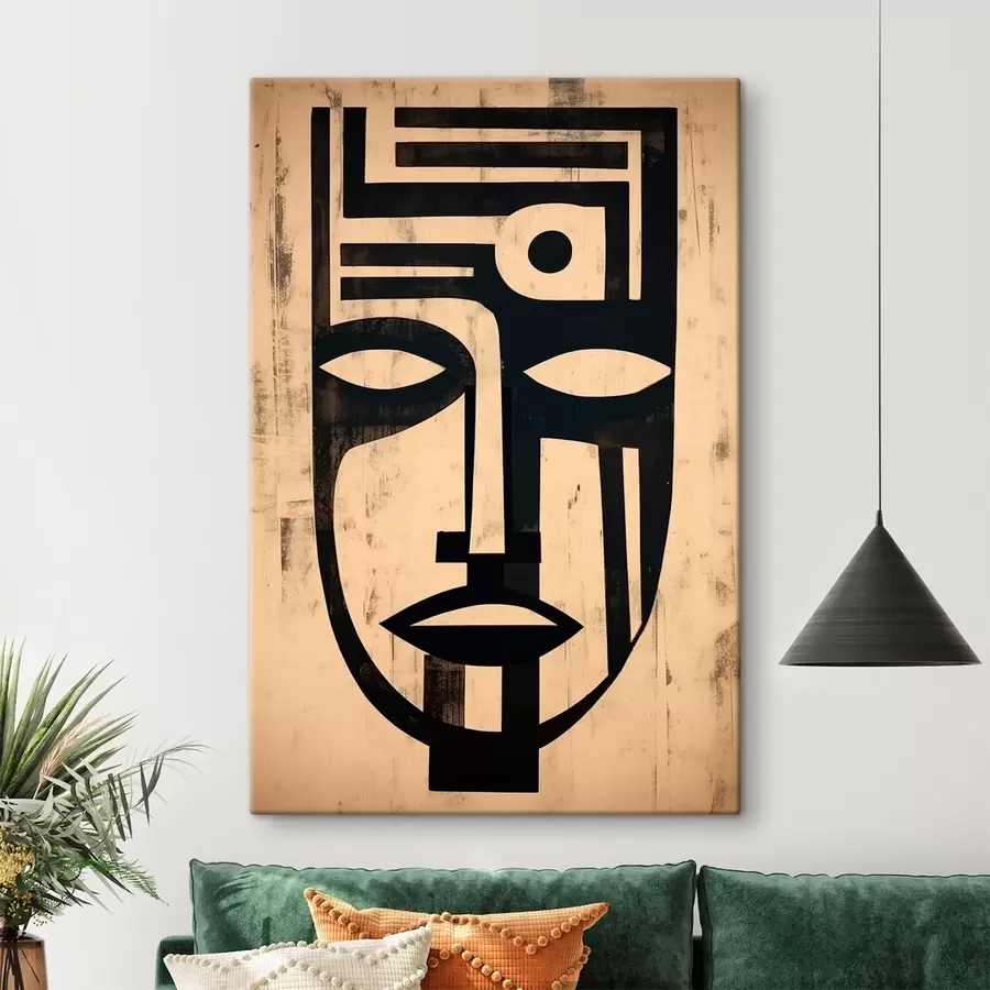 murales de pared Cara abstracta geométrica s45970