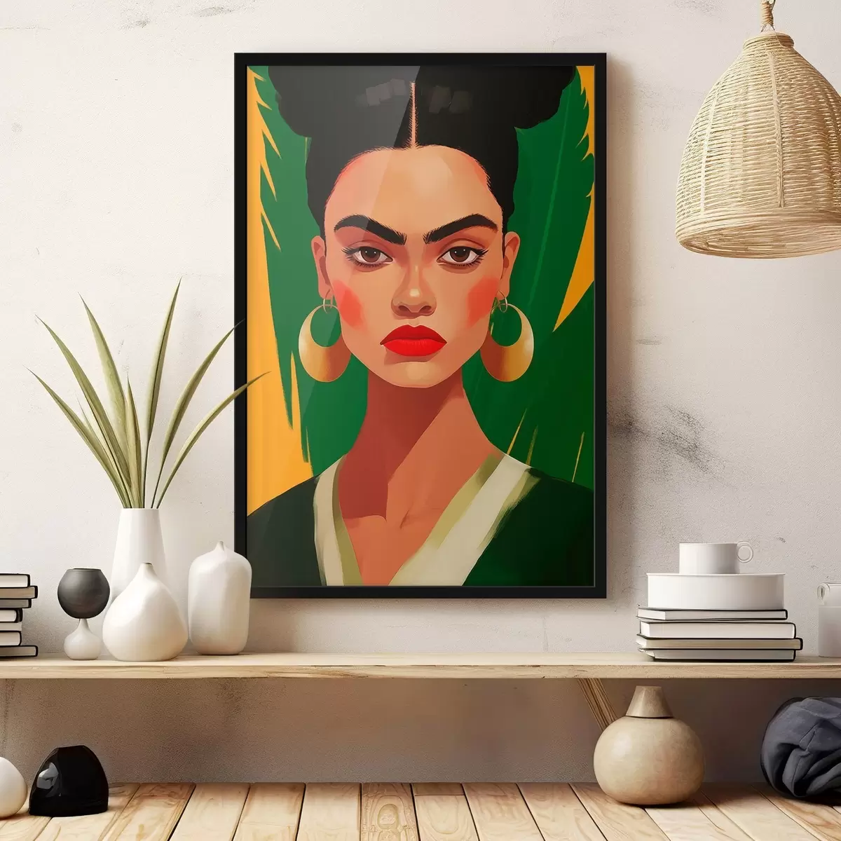 Poster Mujer con pendientes f45953