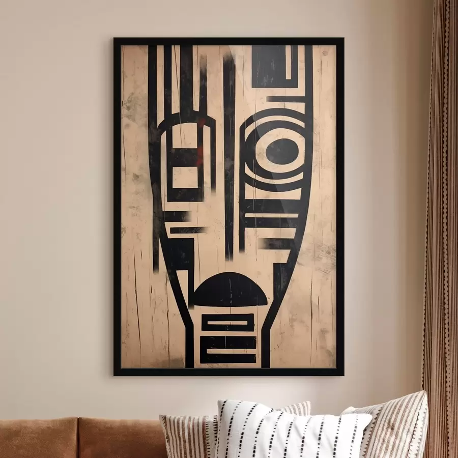 murales de pared Cara abstracta geométrica f45971