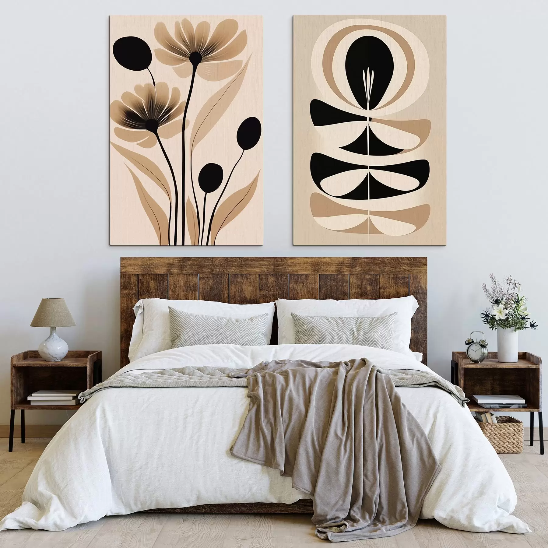 murales de pared flores abstractas m00773