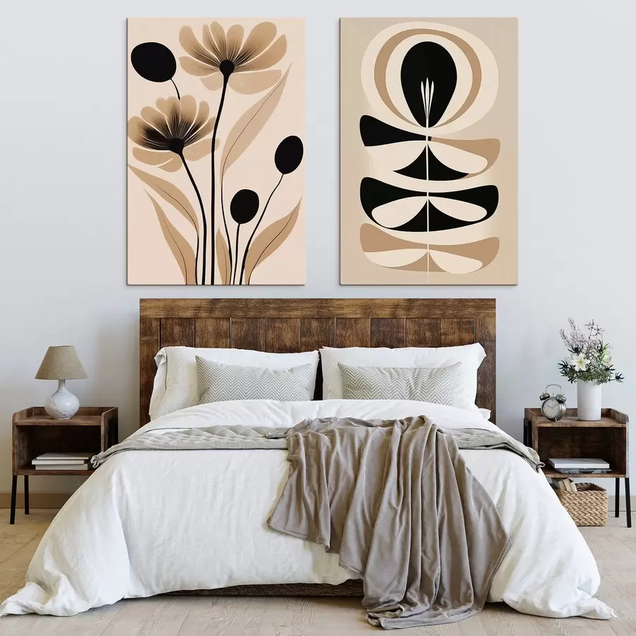 murales de pared flores abstractas m00773