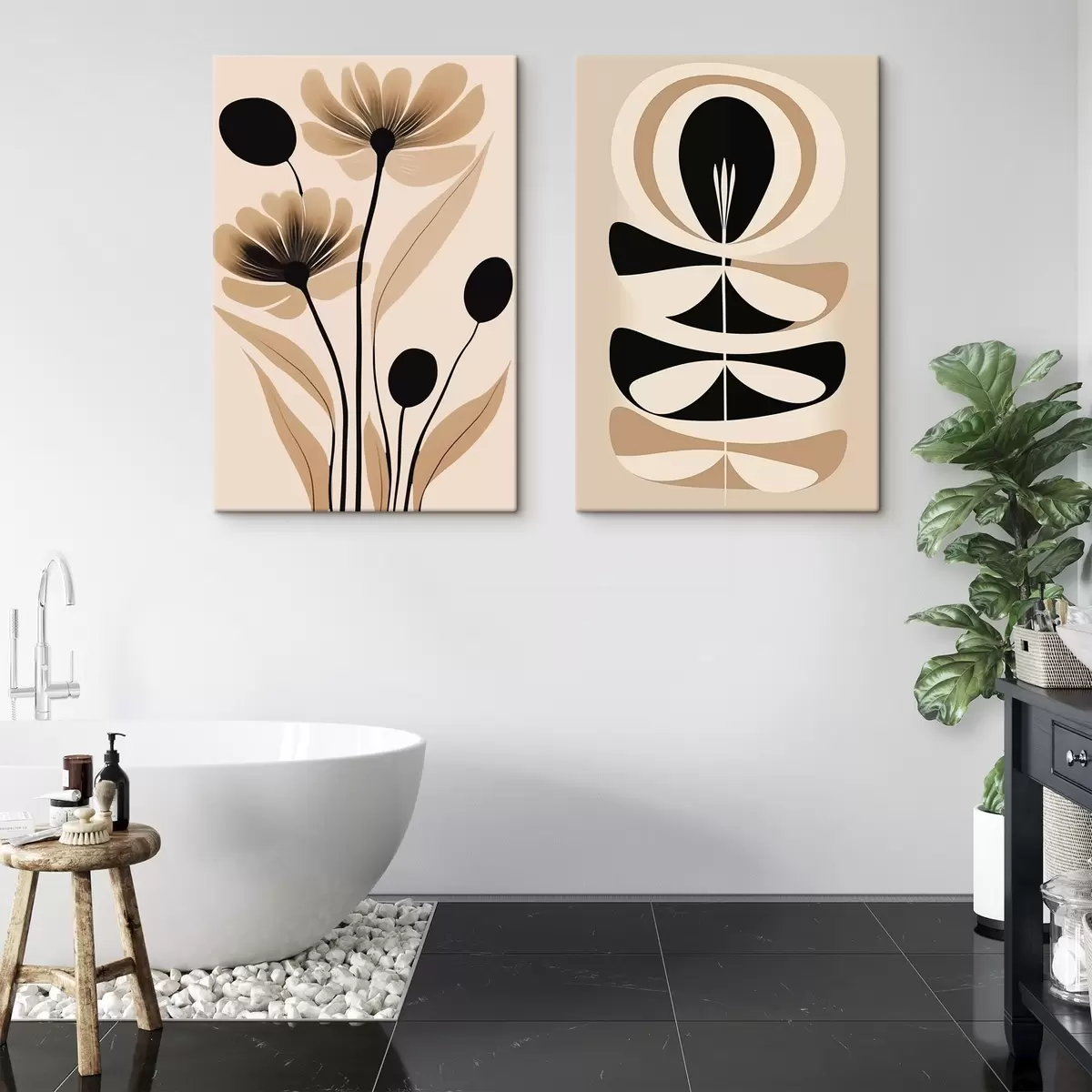 murales de pared flores abstractas m00773