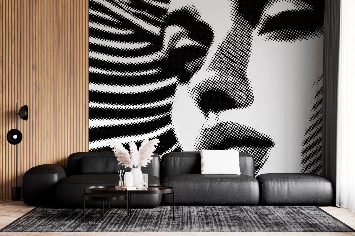 murales de pared Rostro de mujer al estilo pop art w04504