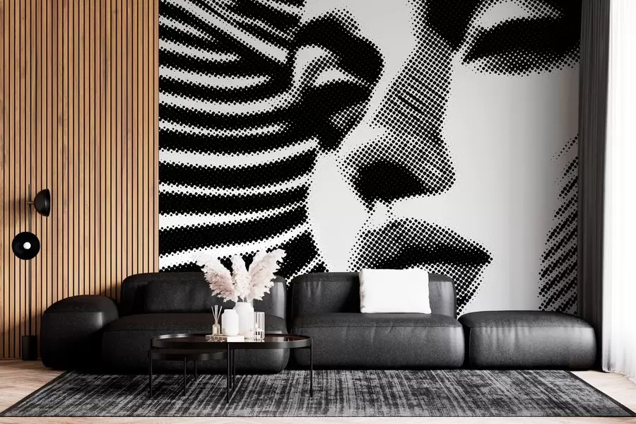 murales de pared Rostro de mujer al estilo pop art w04504