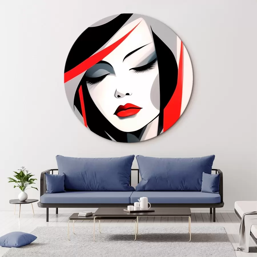 murales de pared Retrato femenino abstracto r45964