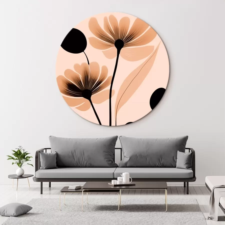 murales de pared flores abstractas r45963