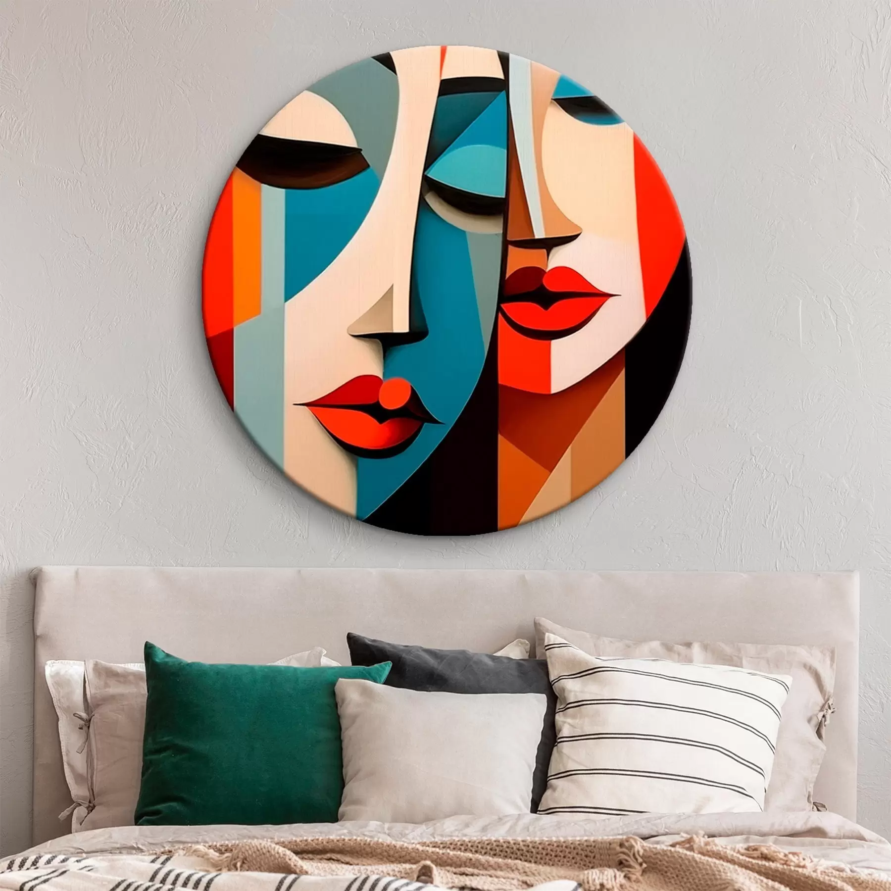 murales de pared Retrato femenino geométrico r45966