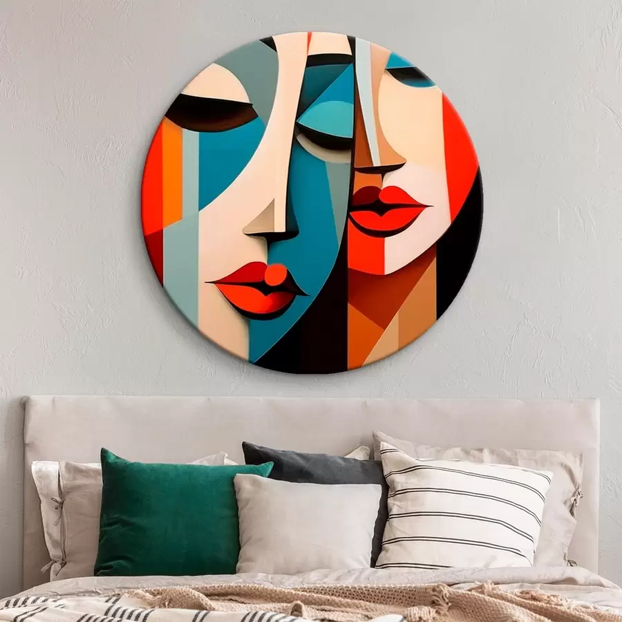 murales de pared Retrato femenino geométrico r45966