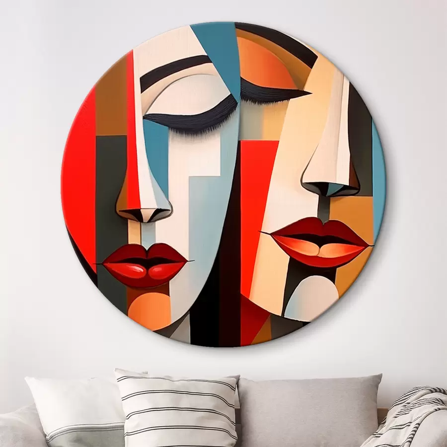 murales de pared Rostros femeninos abstractos r45967