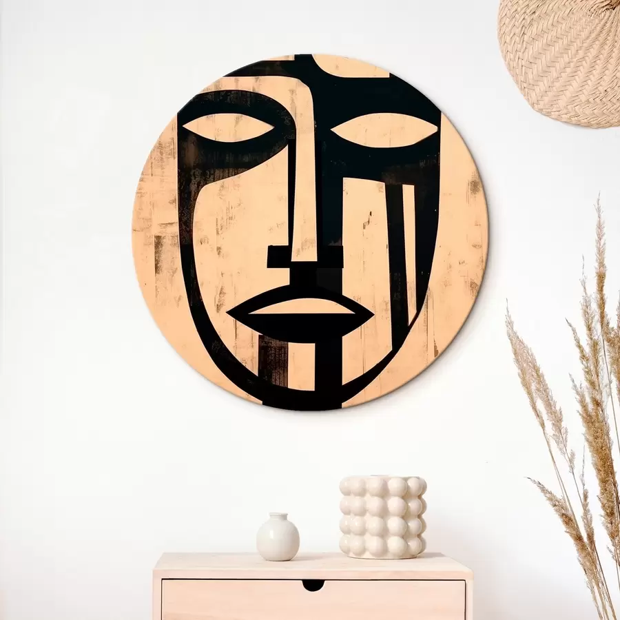 murales de pared Cara abstracta geométrica r45970