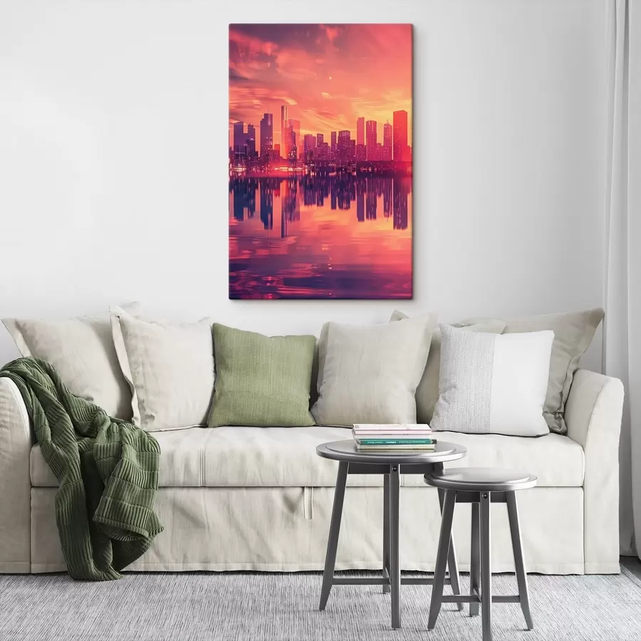 murales de pared Ciudad al atardecer s45658
