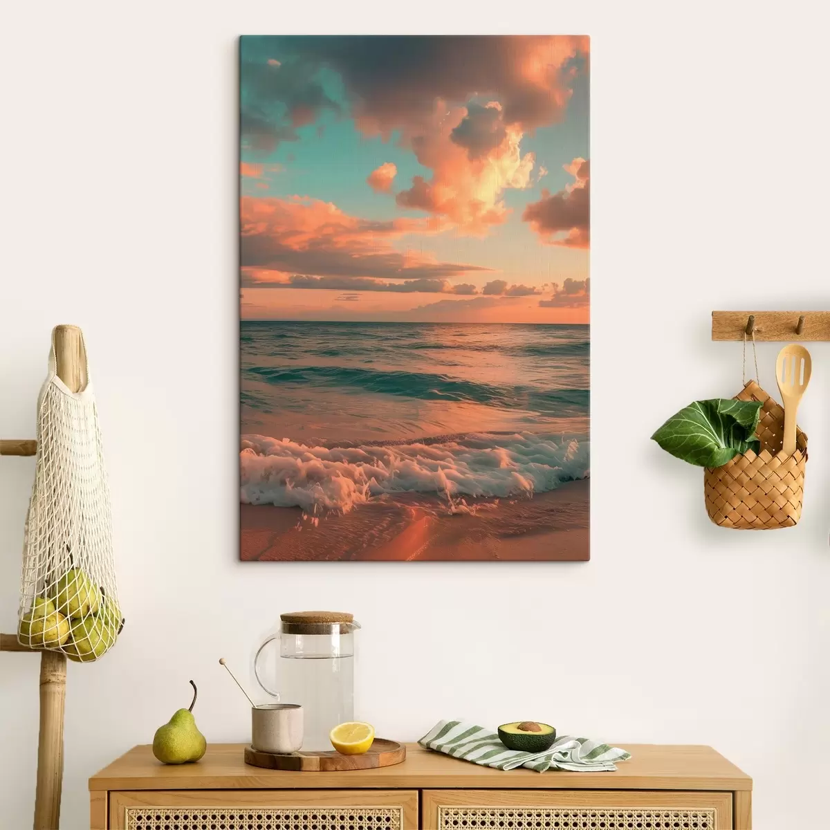 murales de pared Nubes sobre el fondo del mar s45660