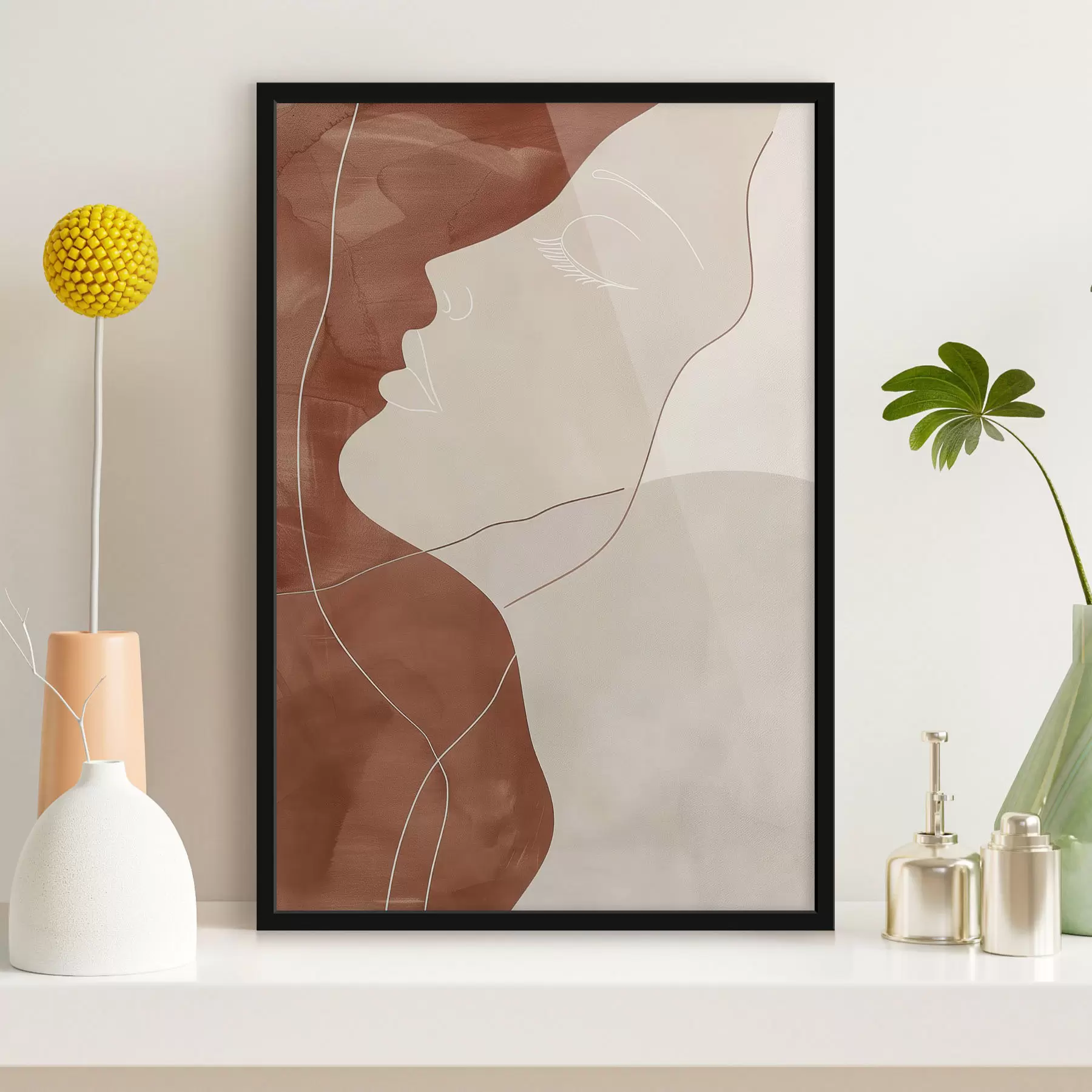 murales de pared Abstracción, silueta de una niña f45656