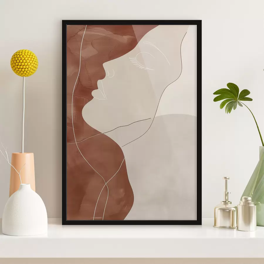 murales de pared Abstracción, silueta de una niña f45656