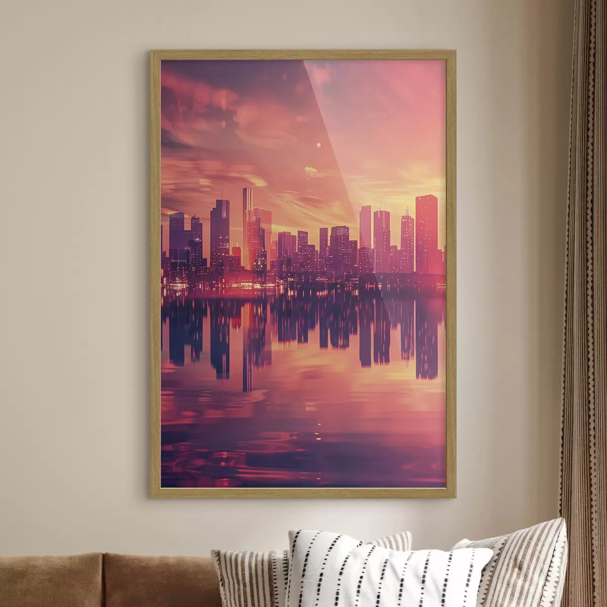 Poster Ciudad al atardecer f45658