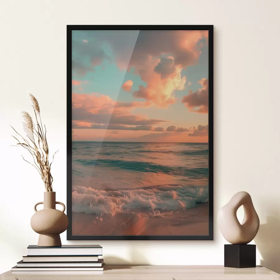 murales de pared Nubes sobre el fondo del mar f45660