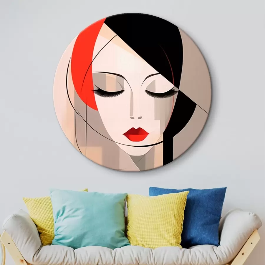 murales de pared Retrato femenino abstracto r45965