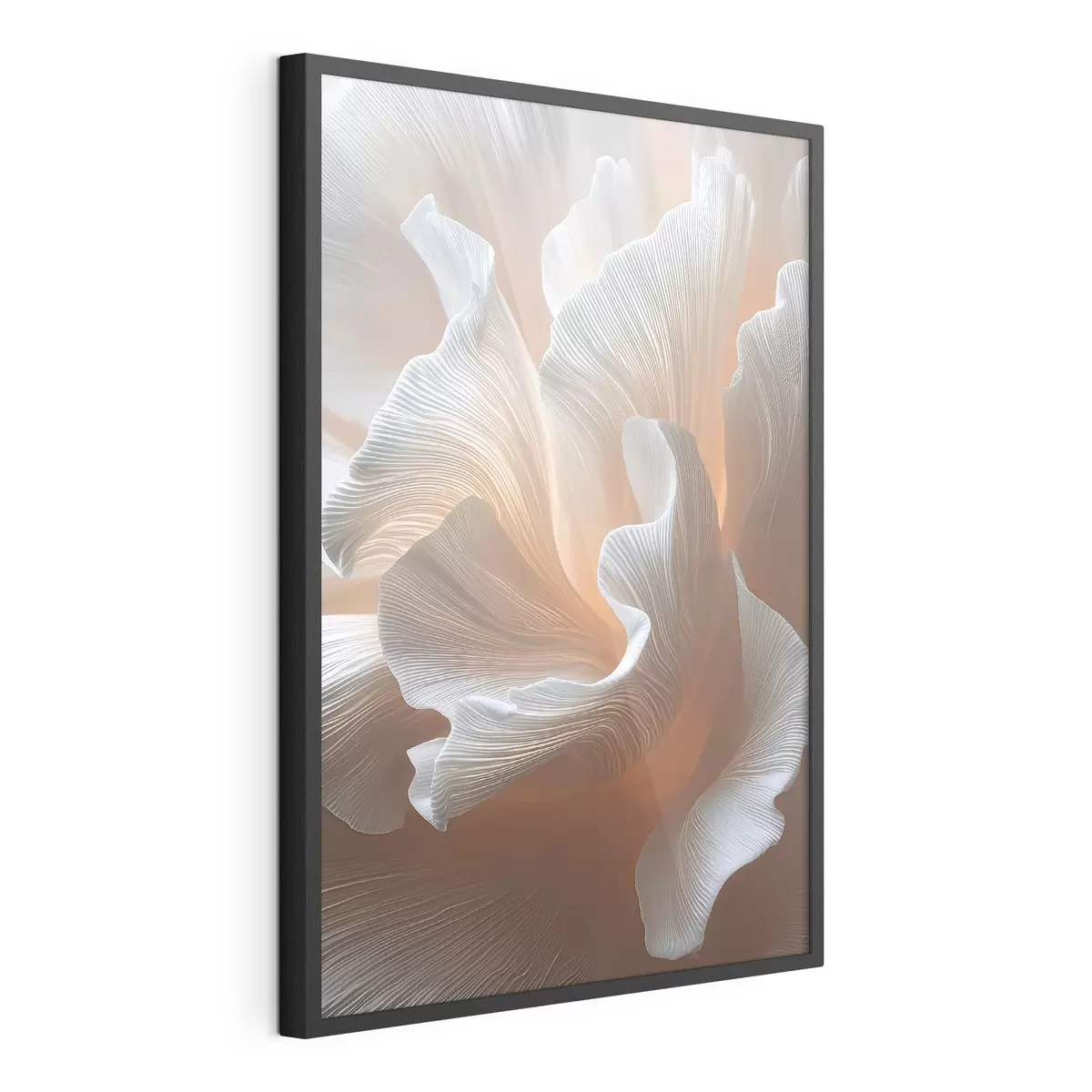 Poster Pétalos blancos y vaporosos con un cálido brillo melocotón f45909