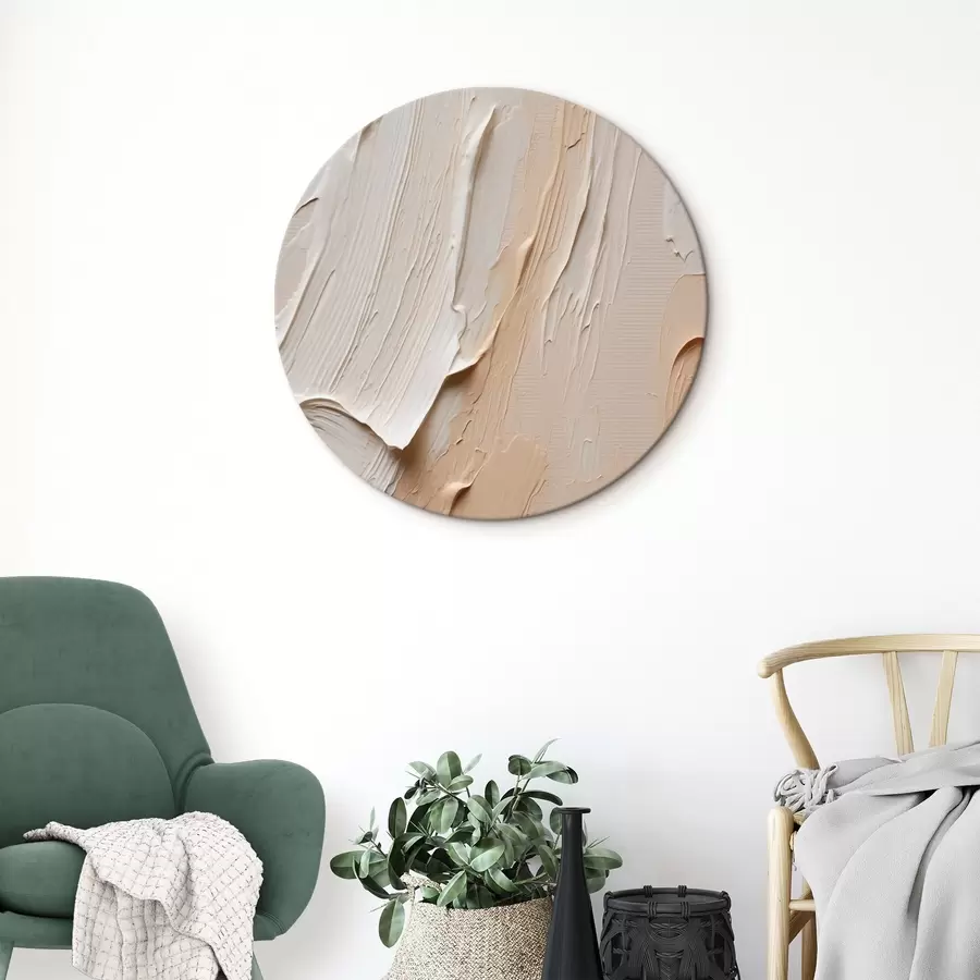 murales de pared Pinceladas texturizadas en tonos beige crema r45871