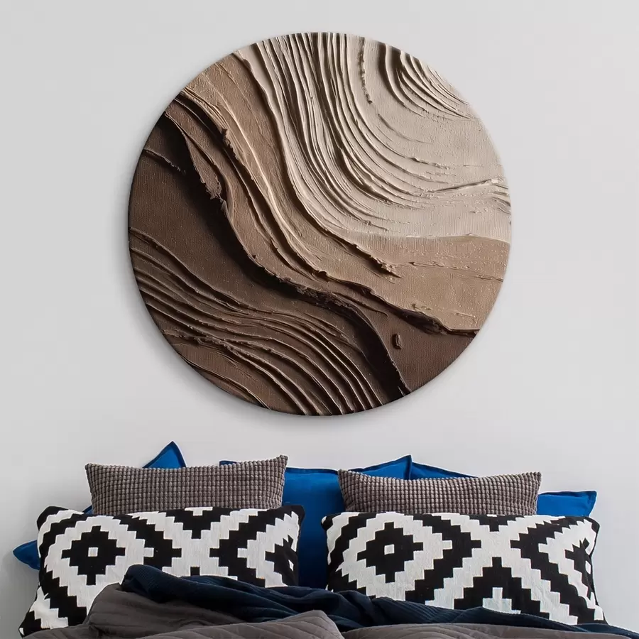 murales de pared Capas en relieve de color chocolate-beige, pasta texturizada r45894