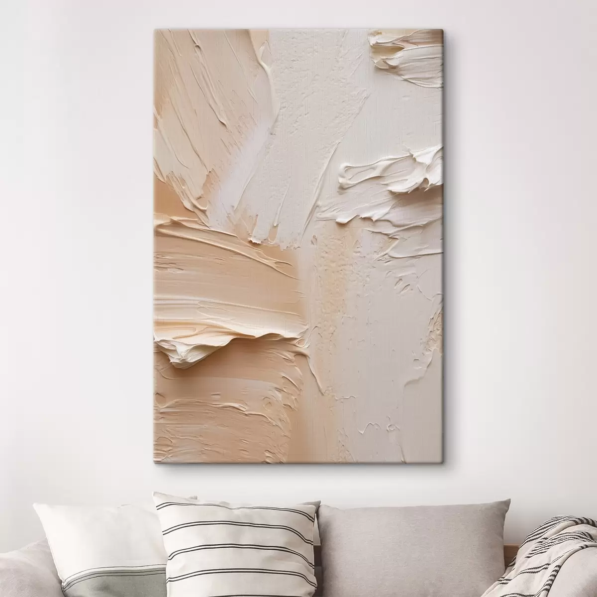 murales de pared Pinceladas ligeras e impasto, textura cremosa y arenosa s45872