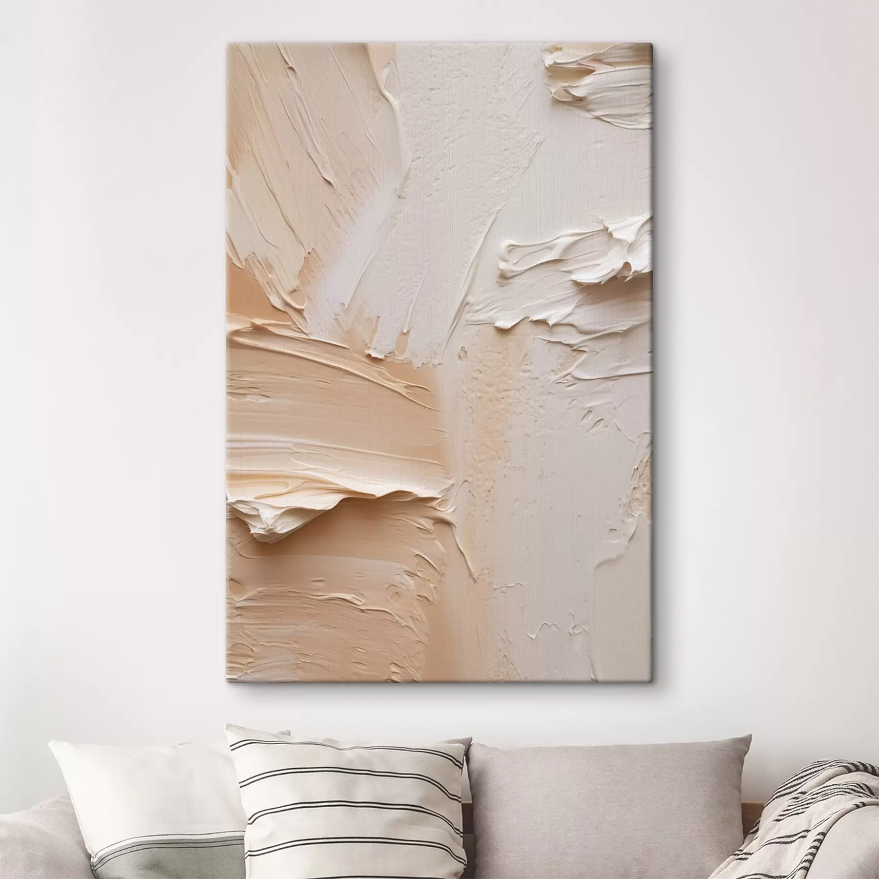 murales de pared Pinceladas ligeras e impasto, textura cremosa y arenosa s45872