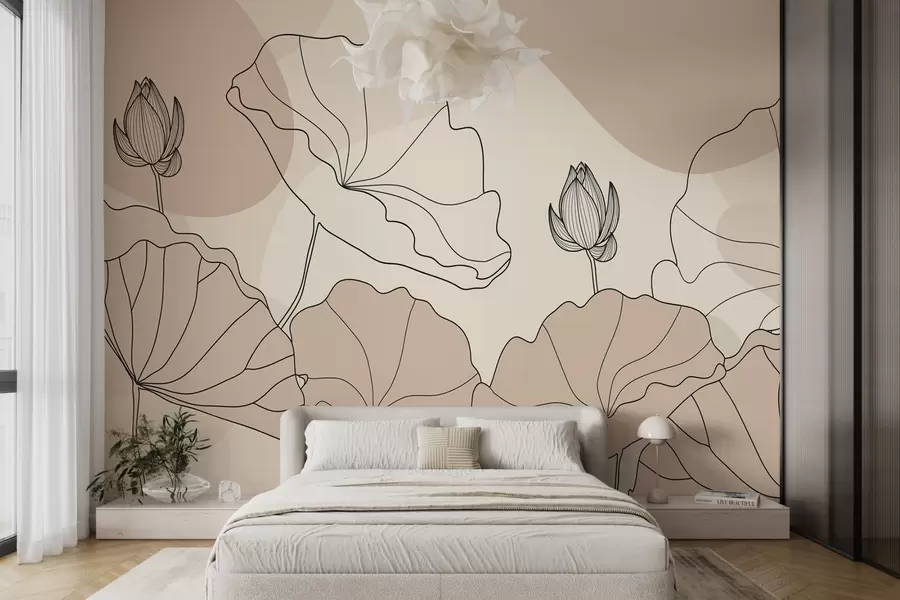 murales de pared Flores de loto w04648