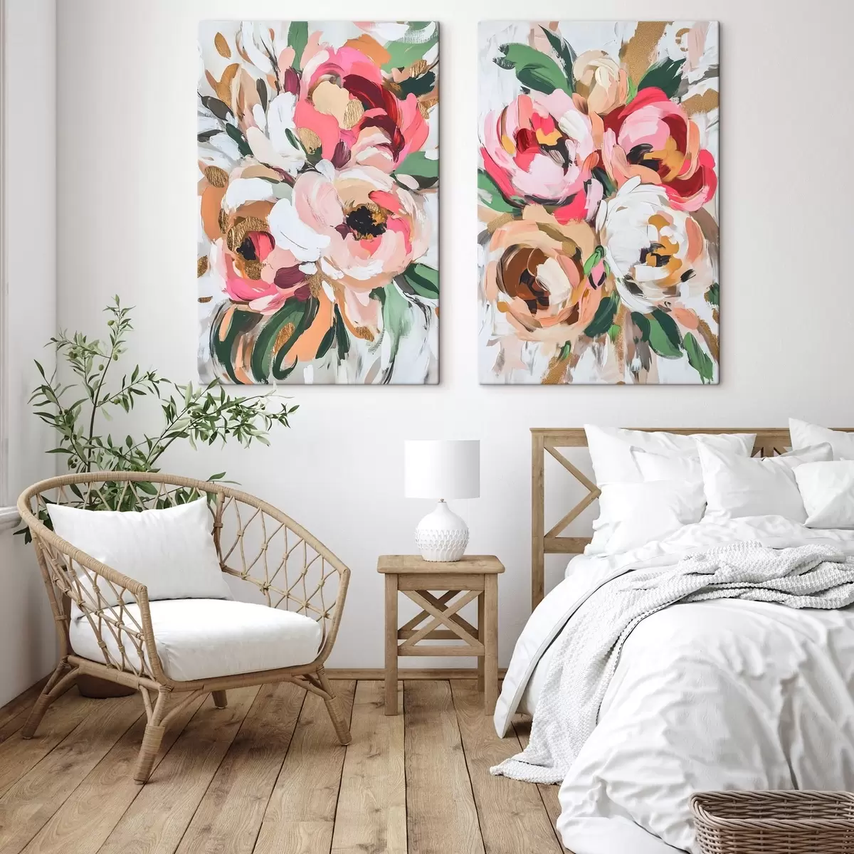 murales de pared Grandes flores abstractas m00718