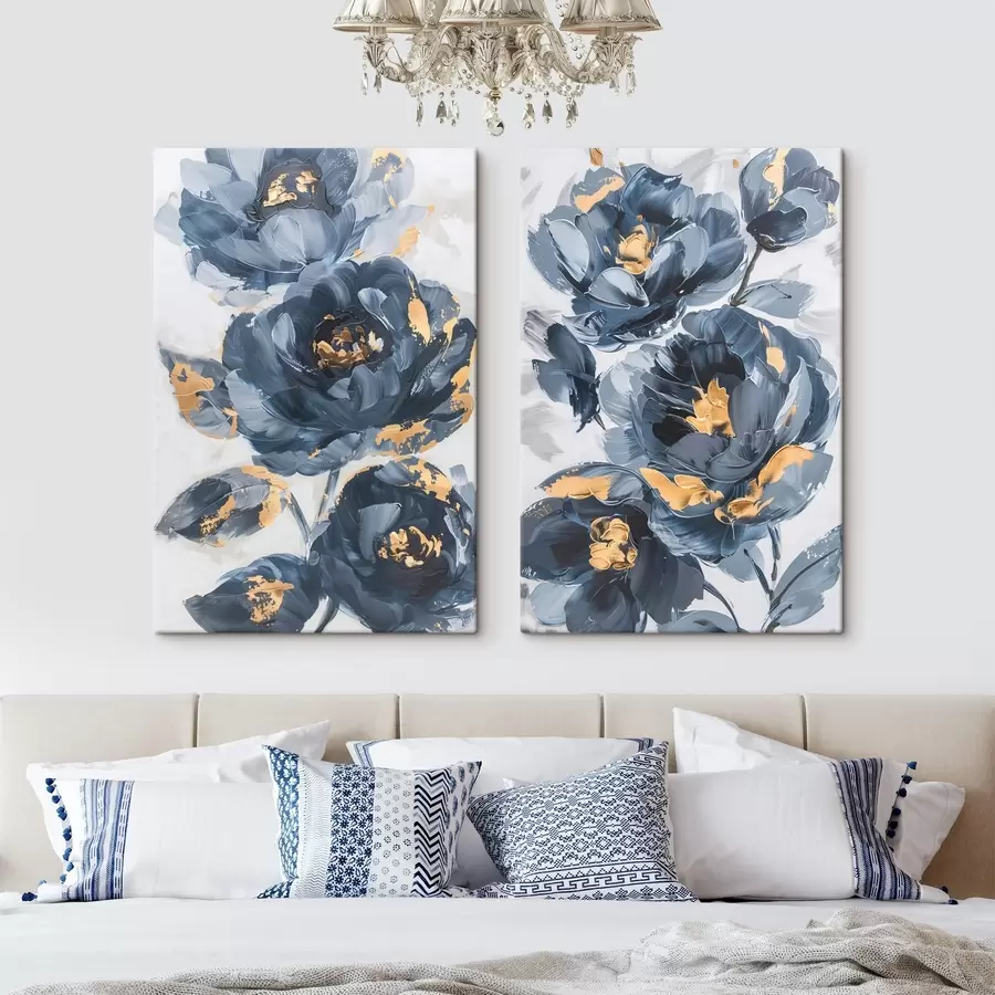 murales de pared Grandes flores abstractas m00782