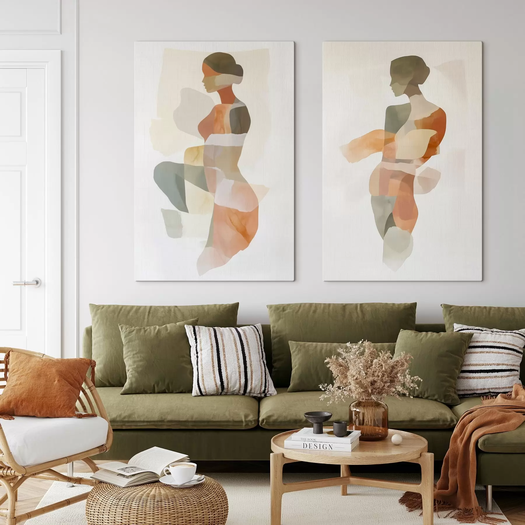 murales de pared Siluetas femeninas abstractas m00788