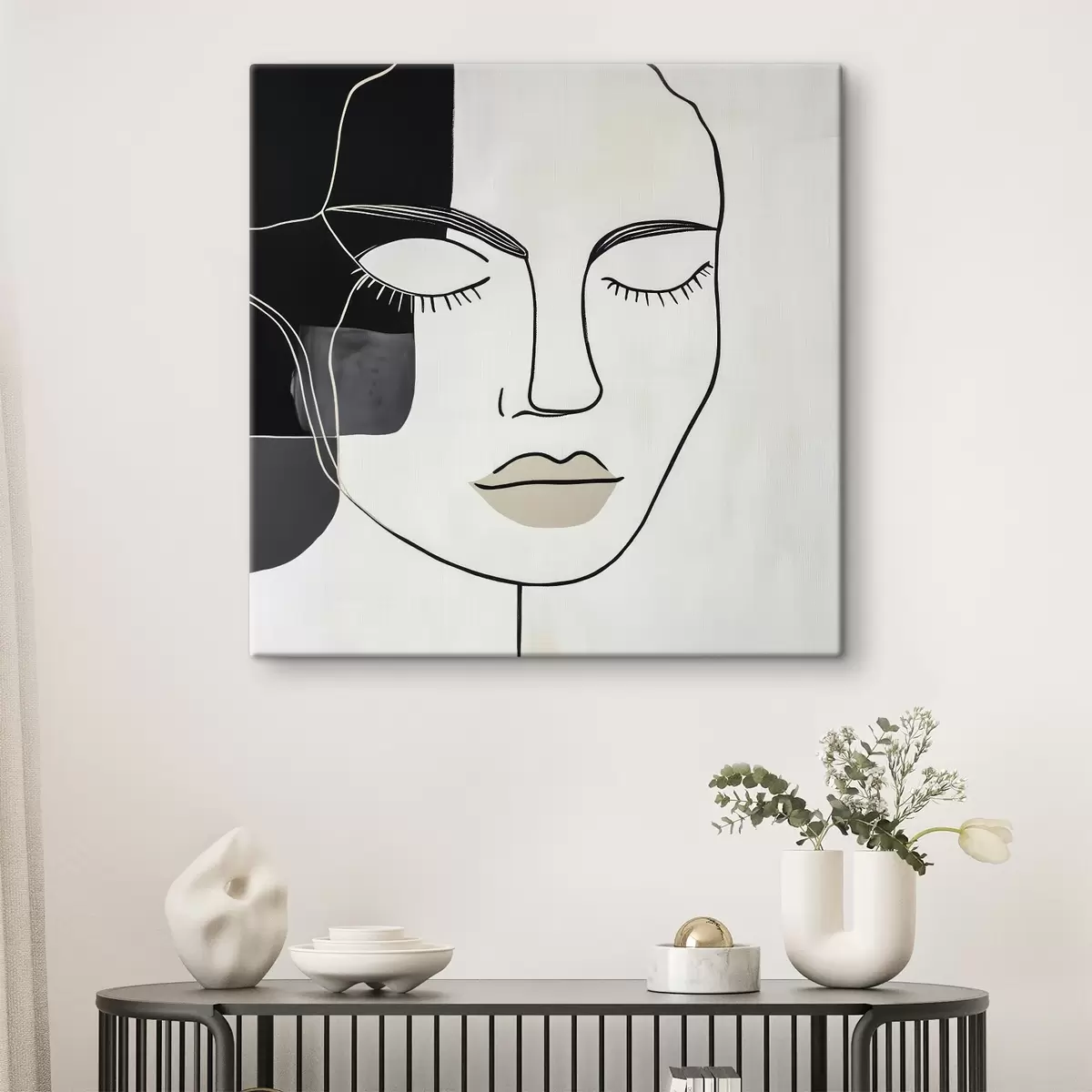 murales de pared Retrato abstracto minimalista s45987