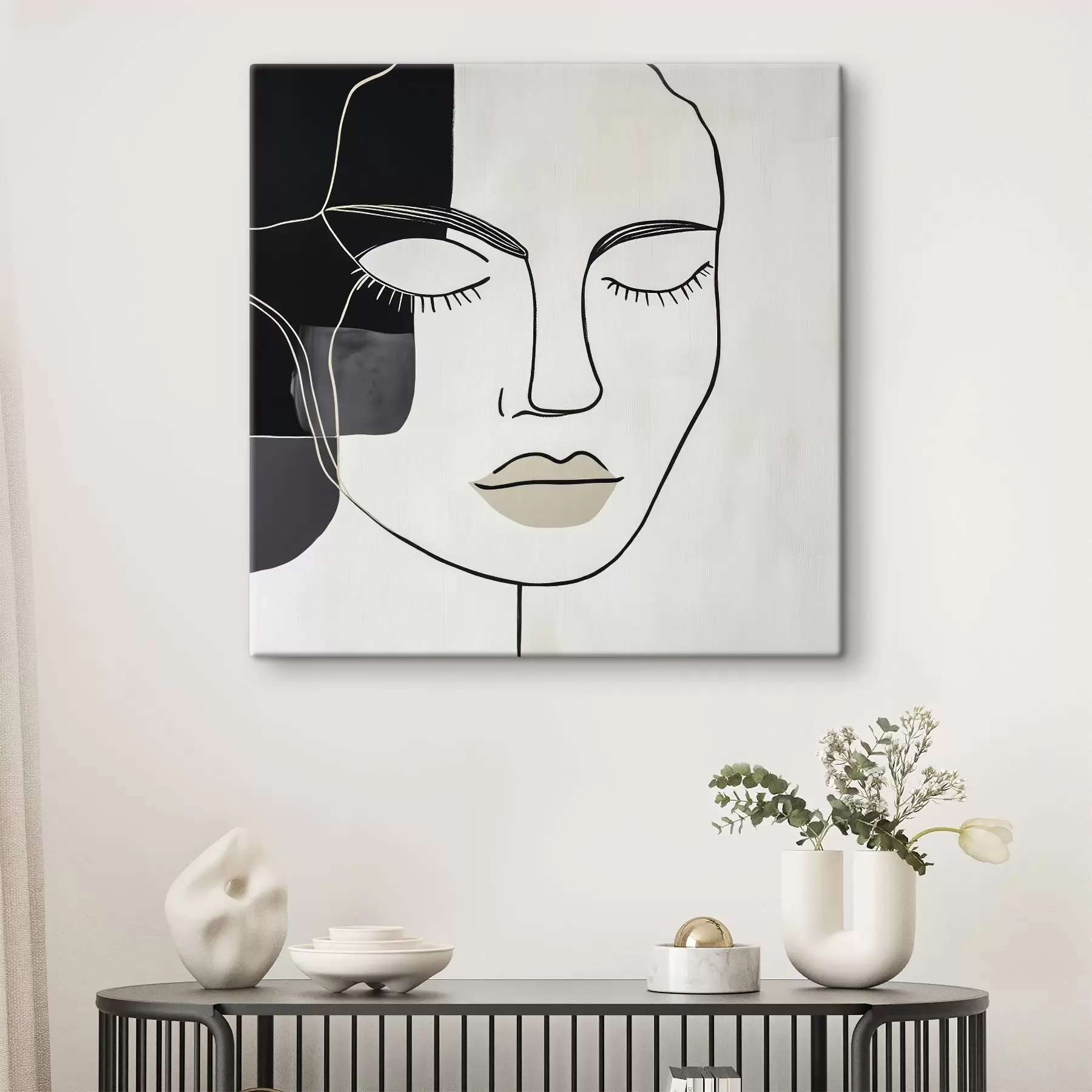 murales de pared Retrato abstracto minimalista s45987