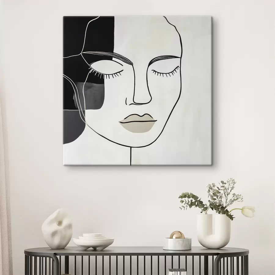 murales de pared Retrato abstracto minimalista s45987