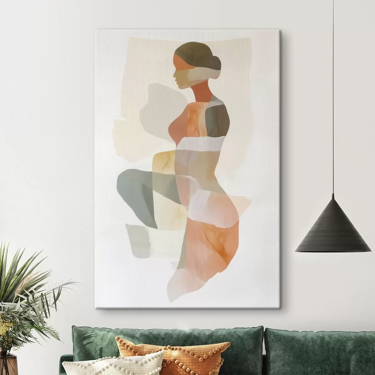 murales de pared Silueta femenina abstracta s45992