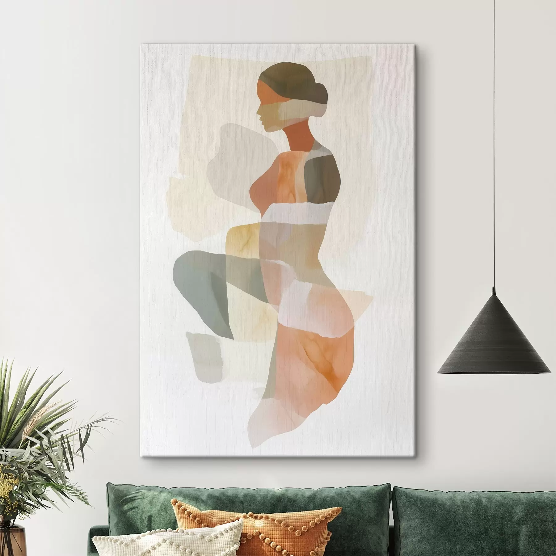 murales de pared Silueta femenina abstracta s45992