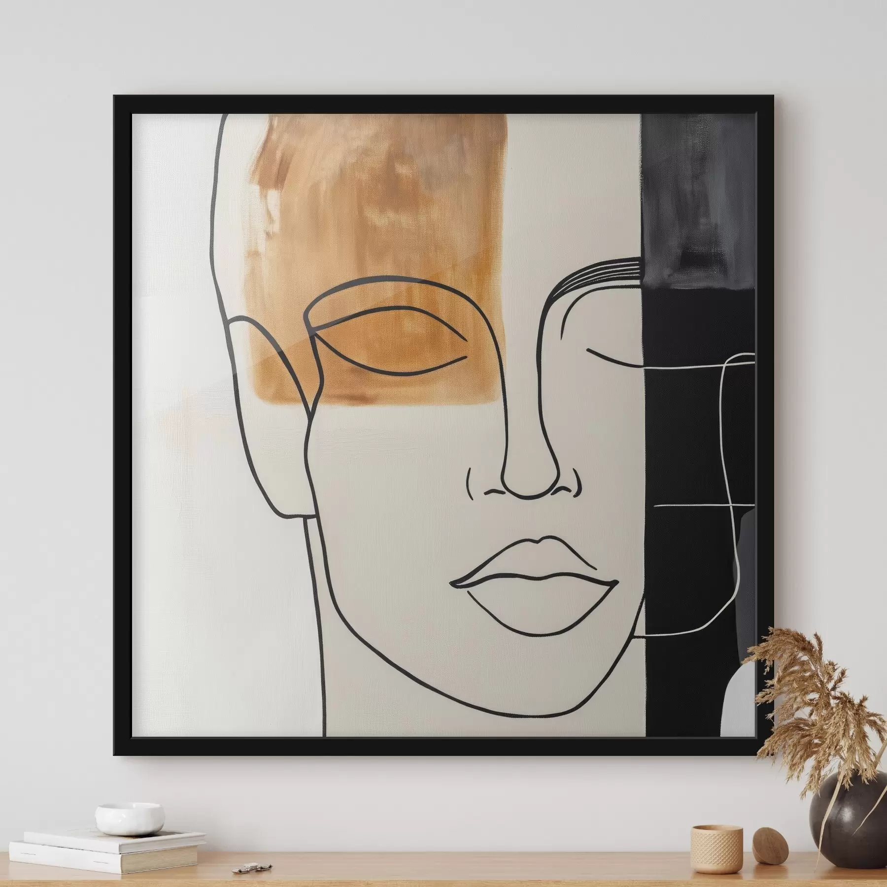 murales de pared Retrato abstracto minimalista f45986